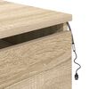 vidaXL Wall-mounted Bedside Cabinet with LED Lights Sonoma Oak