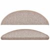 vidaXL Stair Mats 10 pcs 56x17x3 cm Light Brown Half Round