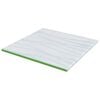 vidaXL Mattress Topper White and Green 200 x 200 x 6 cm Jaquard Fabric