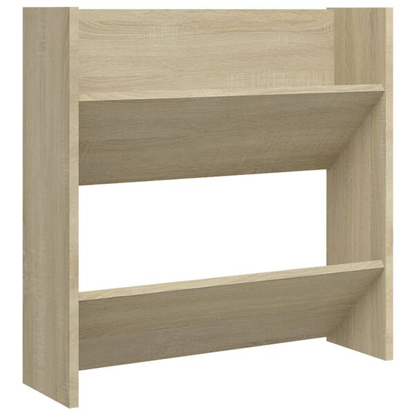 vidaXL Wall Shoe Cabinet Sonoma Oak 60x18x60 cm Engineered Wood