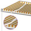 vidaXL Manual Retractable Awning with LED 450x300 cm Yellow and White