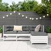 vidaXL 4 Piece Garden Sofa Set White Solid Wood Pine