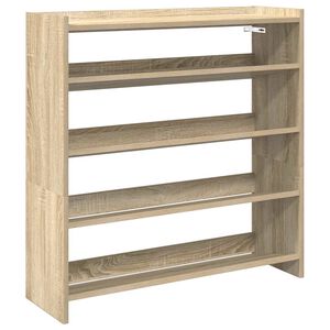 vidaXL Shoe Rack Sonoma Oak 80x25x81 cm Engineered Wood