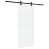 vidaXL Sliding Door White and Black 86 x 198.5 cm Solid Pine Wood