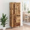 vidaXL Highboard with Drawer 2 pcs Old Wood Engineered Wood