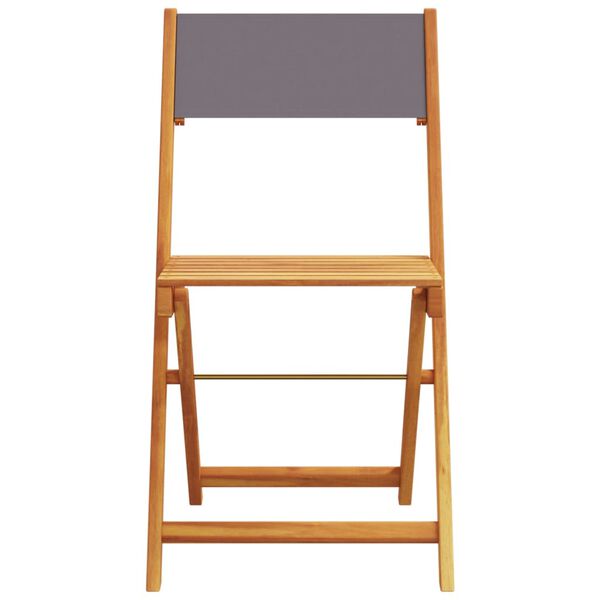 vidaXL 5 Piece Garden Dining Set Anthracite Fabric and Solid Wood