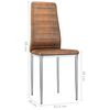 vidaXL Dining Chairs 2 pcs Brown 41.5 x 48 x 99 cm