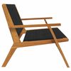 vidaXL Garden Furniture Black 78 x 122 x 73cm Solid Acacia wood