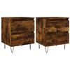 vidaXL Bedside Cabinets 2 pcs Smoked Oak 40x35x50 cm Engineered Wood