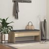 vidaXL Hall Bench with Cushion Sonoma Oak 103 x 38 x 40 cm