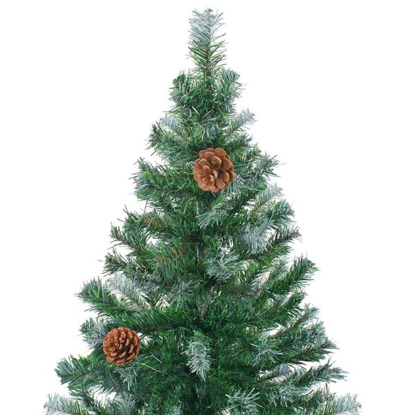 vidaXL Artificial Pre-lit Christmas Tree with Ball Set Pinecones 180 cm