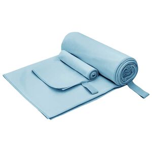 vidaXL Sports Towel Set 2 pcs Blue 50 x 30 cm, 200 x 100 cm