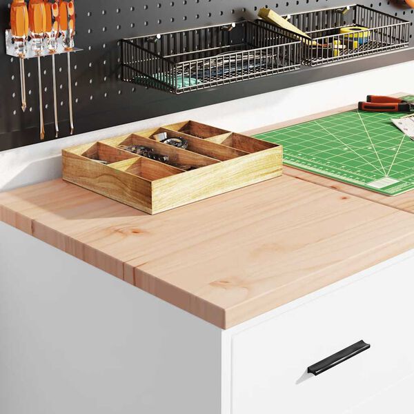 vidaXL Garage Storage Cabinet White 40x51x85 cm Solid Wood Pine