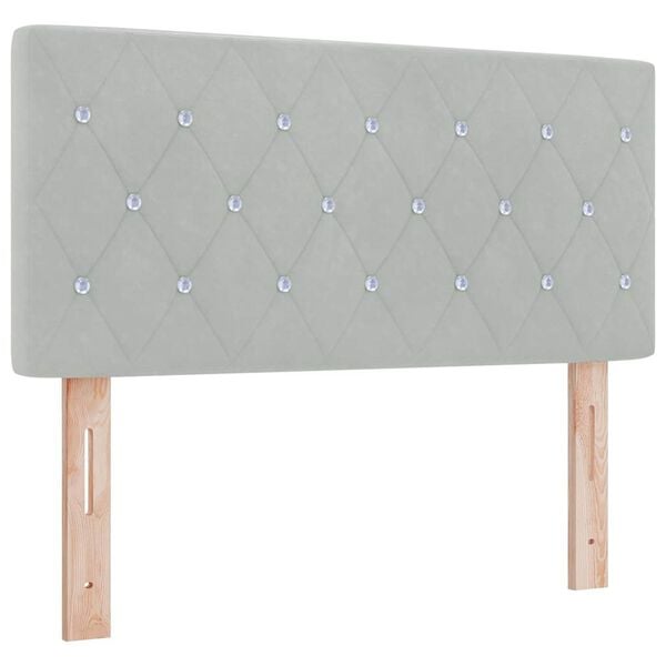 vidaXL Headboard with Headboard Light Grey 100 cm Faux Leather