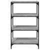 vidaXL Book Cabinet Grey Sonoma 60x33x100 cm Engineered Wood and Steel