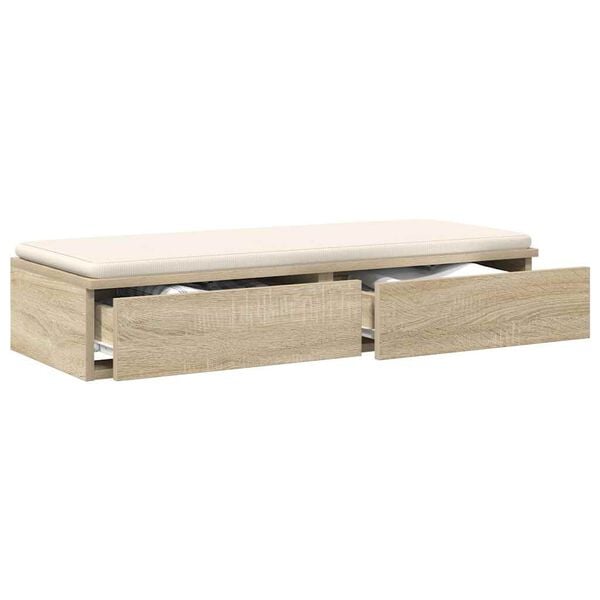 vidaXL Bed Drawers Sonoma Oak 80 x 36.5 x 16.5 cm Engineered Wood
