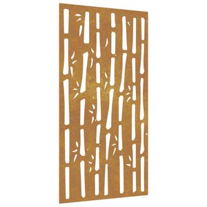 vidaXL Garden Wall Decoration 105x55 cm Corten Steel Bamboo Design