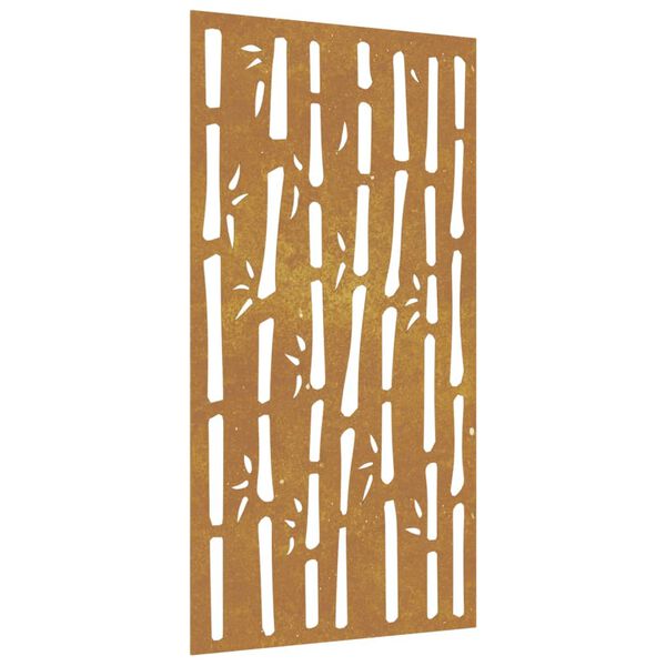 vidaXL Garden Wall Decoration 105x55 cm Corten Steel Bamboo Design