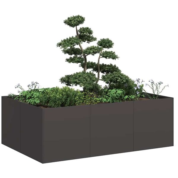 vidaXL Planter Black 120x80x40 cm Steel