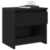vidaXL Bedside Cabinet 2 pcs Black Oak 40 x 30 x 39 cm Engineered wood