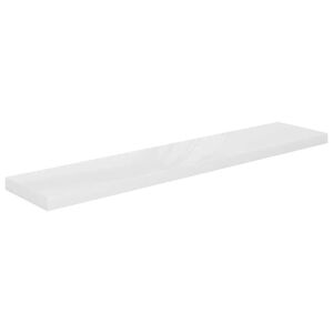vidaXL Floating Wall Shelf High Gloss White 120x23.5x3.8 cm MDF