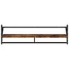 vidaXL 6 Piece Wall Shelf Set with Bars Smoked Oak Engineered Wood