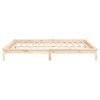 vidaXL LED Bed Frame without Mattress 135x190 cm Double Double Solid Wood