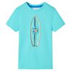 Kids' T-shirt with Short Sleeves Aqua 116