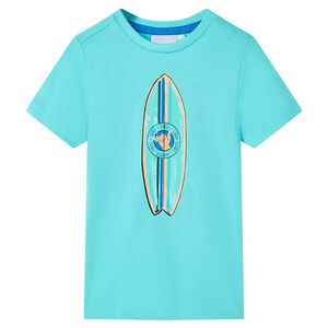 vidaXL Kids' T-shirt with Short Sleeves Aqua 116