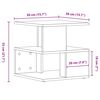vidaXL Side Table with Shelf Old Wood 30 x 30 x 55 cm Engineered Wood
