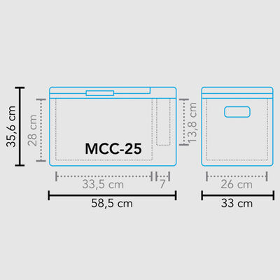 Mestic Cool Box Compressor MCC-25 Black 25 L