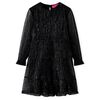 Kids' Dress with Long Sleeves Black 104