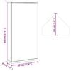vidaXL Corner Bathroom Mirror Cabinet Grey 30x24x60 cm