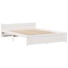 vidaXL Bookcase Bed without Mattress White 135x190cm Double Solid Wood Pine