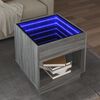 vidaXL Coffee Table with Infinity LED Grey Sonoma 50x50x50 cm