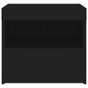 vidaXL Bedside Cabinet with LED Lights Black 50x40x45 cm
