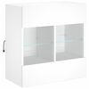 vidaXL TV Wall Cabinet with LED Lights White 58.5x30x60.5 cm