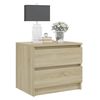 vidaXL Bed Cabinet Sonoma Oak 50x39x43.5 cm Engineered Wood
