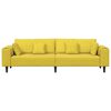 vidaXL Velvet Sofa with Cushion Yellow 210 cm Velvet