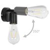 vidaXL Spot Lights 2 pcs with Filament Bulbs 2 W Black E27