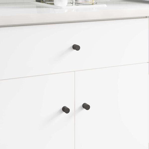 vidaXL Cabinet Knob 2 pcs Black 18 x 23 mm Iron