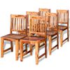 vidaXL Dining Chairs 6 pcs Solid Wood