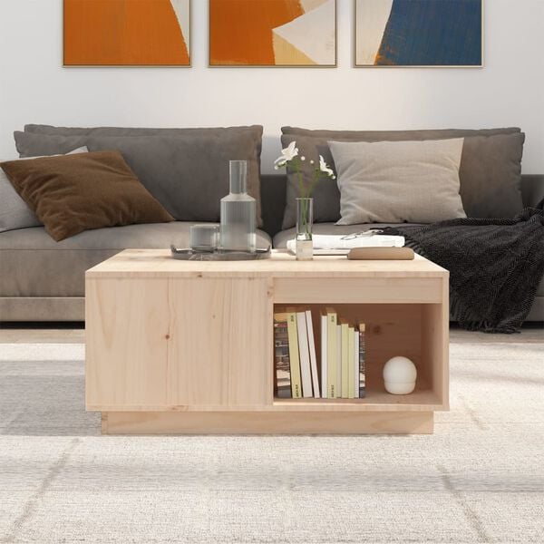 vidaXL Coffee Table 80x81x36.5 cm Solid Wood Pine