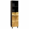 vidaXL Bathroom Cabinet with Drawer Black and Gold 38 x 33 x 160 cm