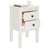 vidaXL Bedside Cabinet White 40x35x61.5 cm Solid Wood Pine