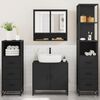 vidaXL 4&nbsp;Piece Bathroom Furniture Set&nbsp;Black Engineered Wood