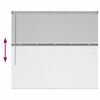 vidaXL Window Blind with Curtains Manual Silver Aluminium