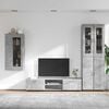 vidaXL TV Cabinet Set with Drawer Concrete Grey Engineered Wood