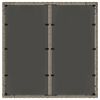 vidaXL Garden Table with Glass Top Grey 90x90x75 cm Poly Rattan