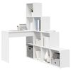 vidaXL Corner Desk White 101.5 x 149.5 x 149.5 cm Engineered Wood